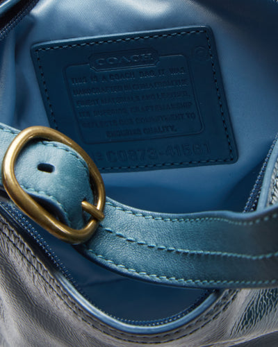 Coach Blue Patent Leather Handbag
