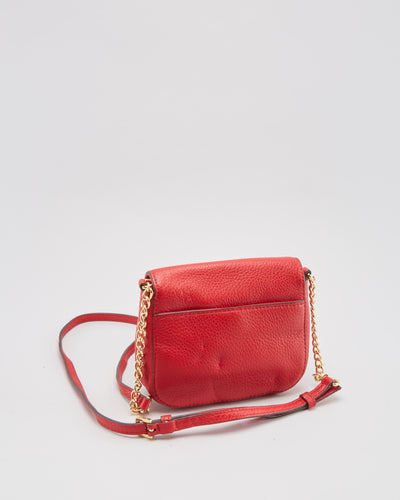 Michael Kors Red Leather Shoulder Bag