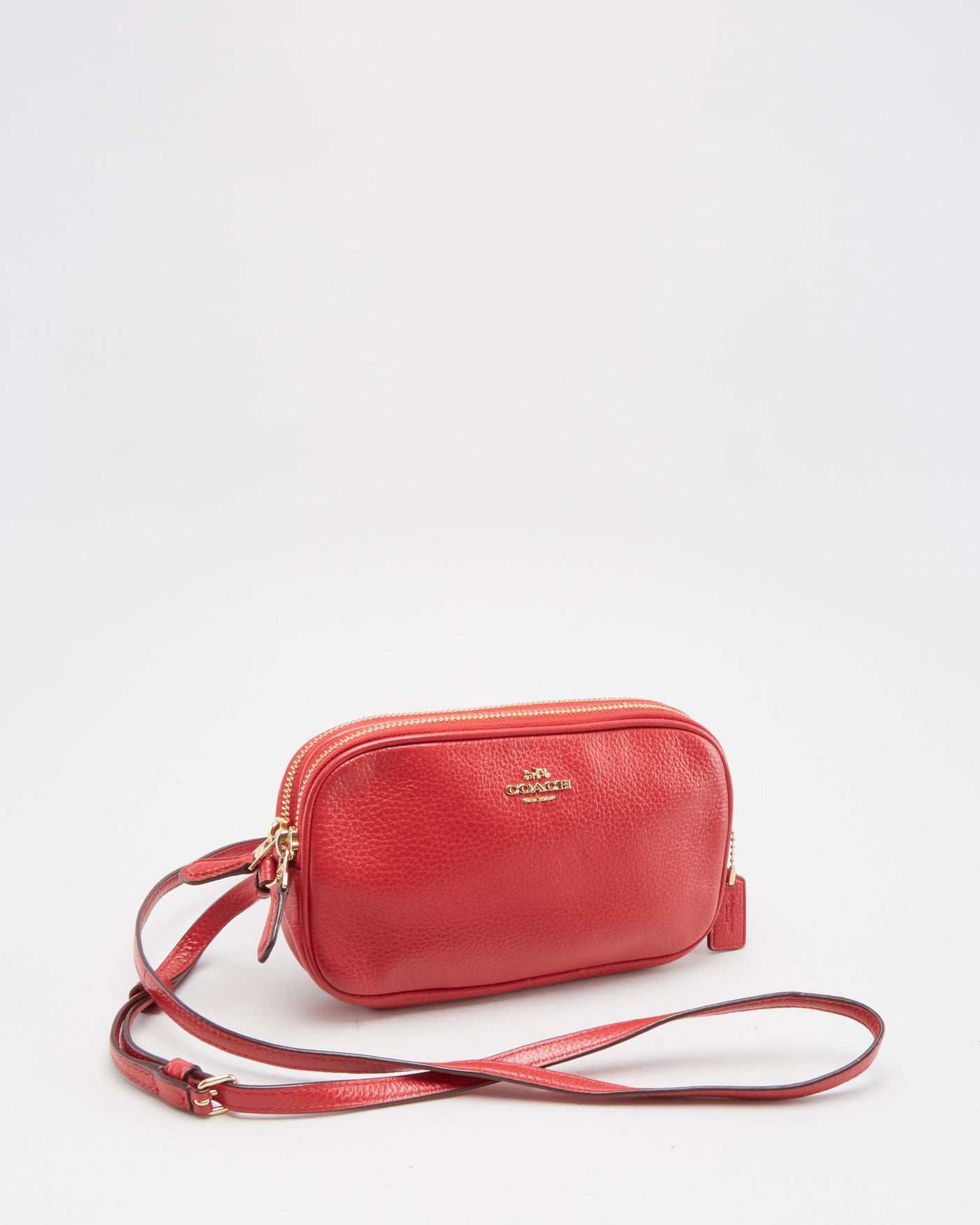 Coach Red Leather Shoulder Bag