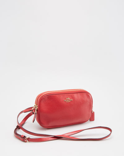 Coach Red Leather Shoulder Bag