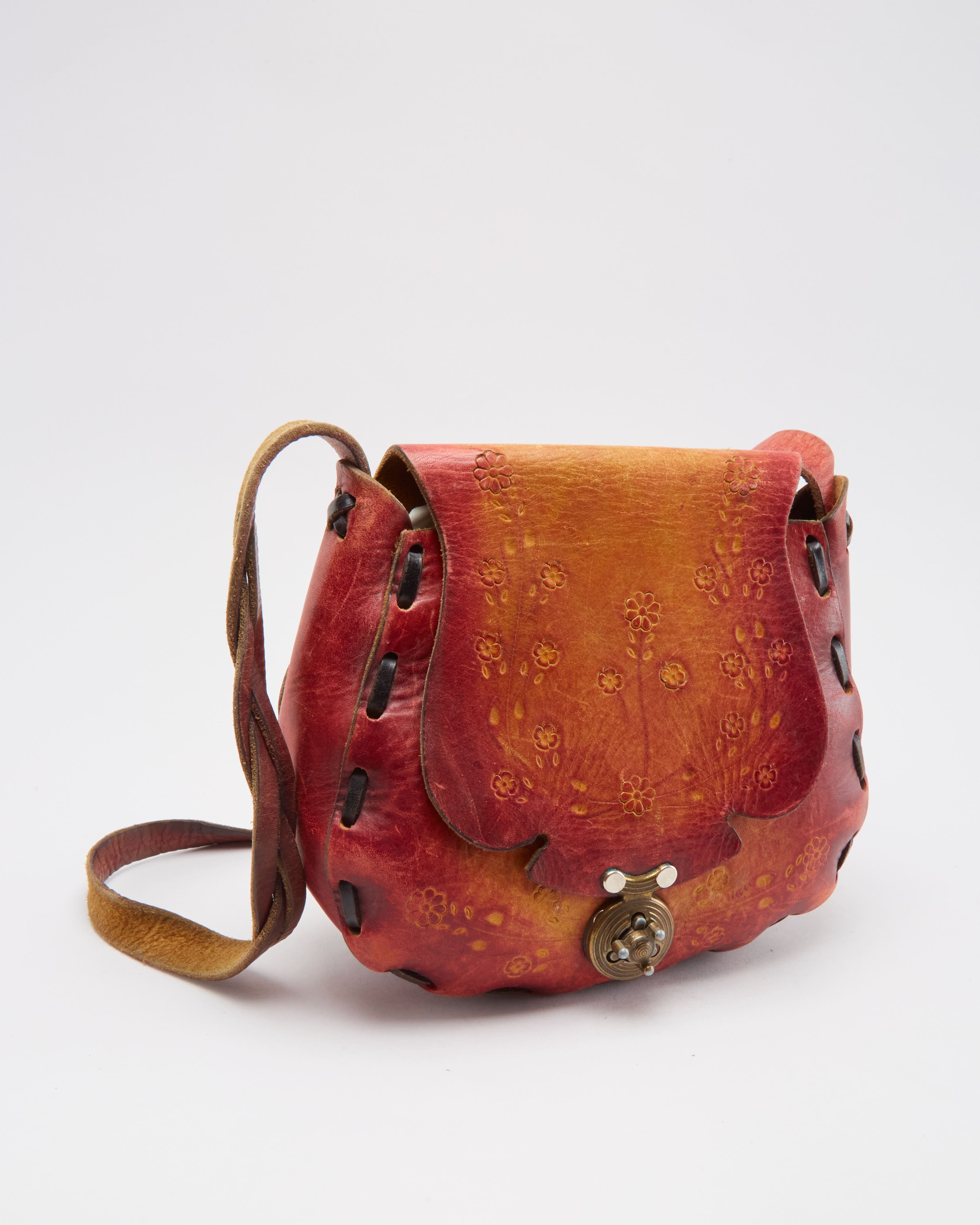 Vintage 1970s Brown Leather Shoulder Bag