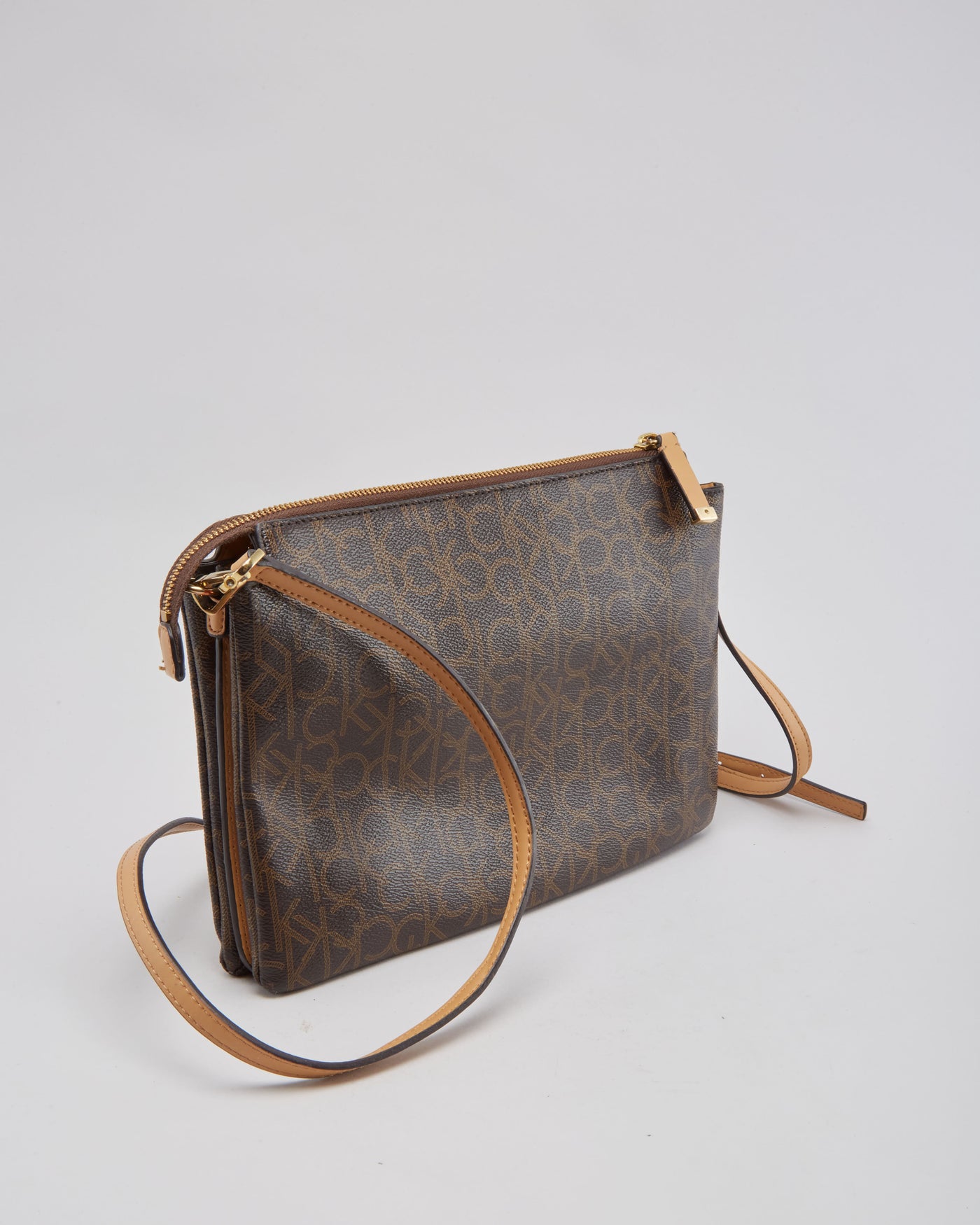 Calvin Klein Brown Logo Shoulder Bag