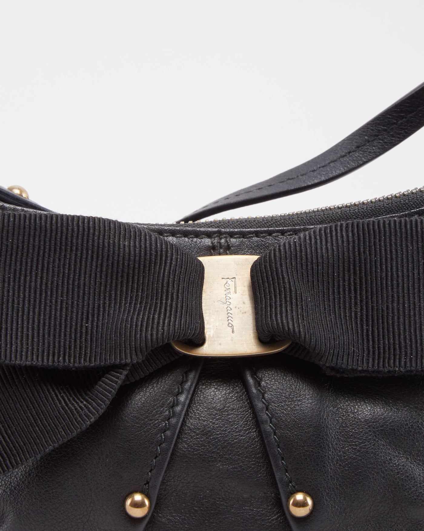 Salvatore Ferragamo Black Shoulder Bag