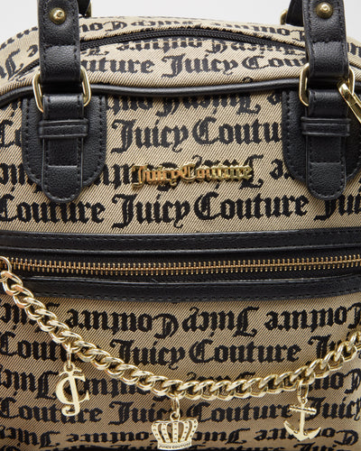 Juicy Couture Beige Logo Fabric Handbag