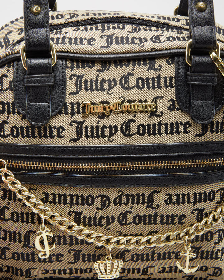 Juicy Couture Beige Logo Fabric Handbag