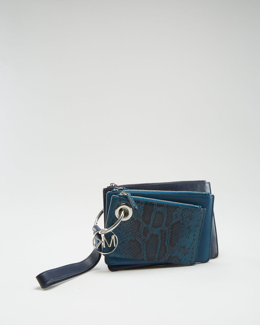 Michael Kors Blue Triple Wallet Bag - O/S