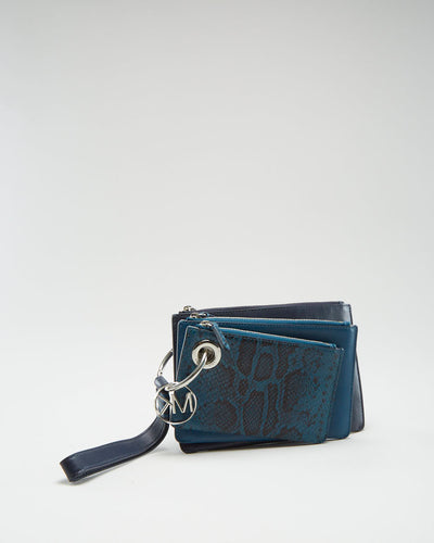 Michael Kors Blue Triple Wallet Bag - O/S