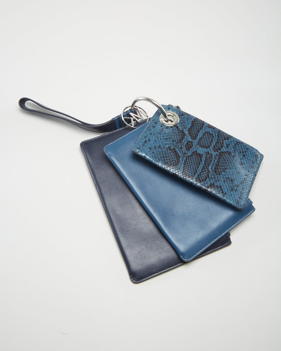 Michael Kors Blue Triple Wallet Bag - O/S