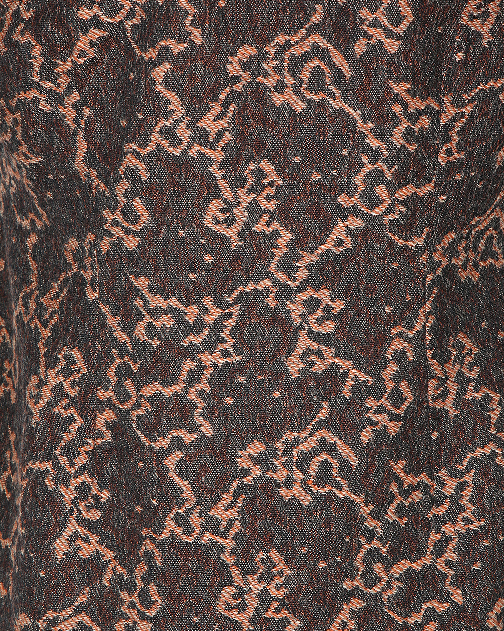Vintage 1960s Chocolate brown Patterned Cheongsam Dress - S