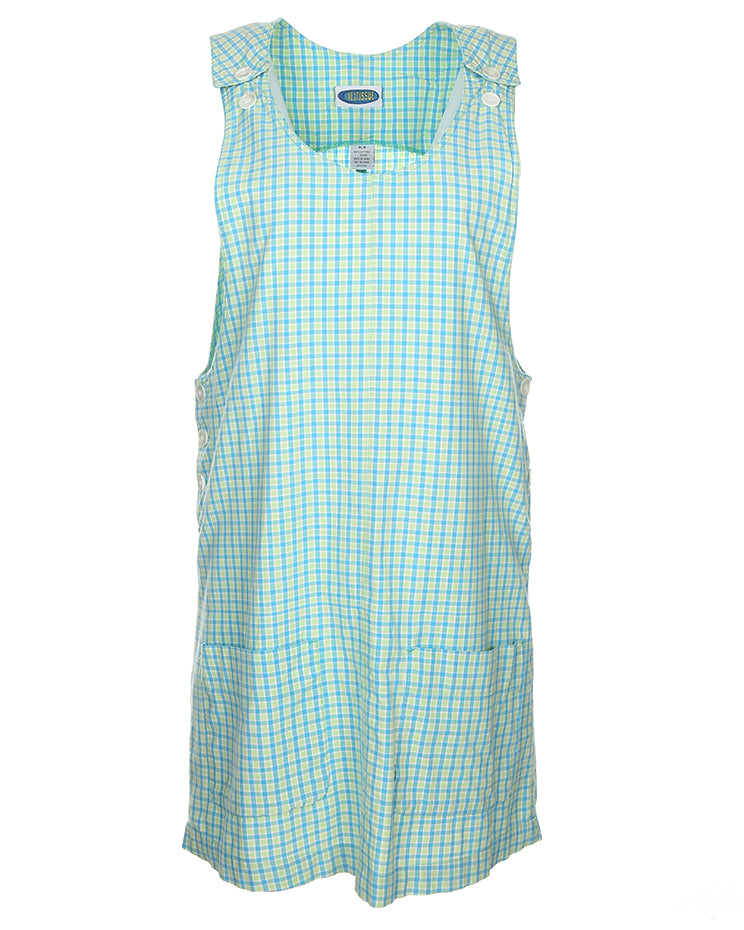 Vintage check sleeveless dress - M