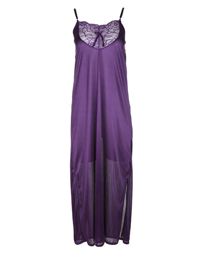 1990's Purple With Lace Detail Slip Dress - XS