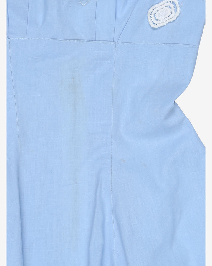 1950's Blue Petite Day Dress - XXS