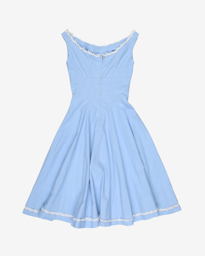 1950's Blue Petite Day Dress - XXS