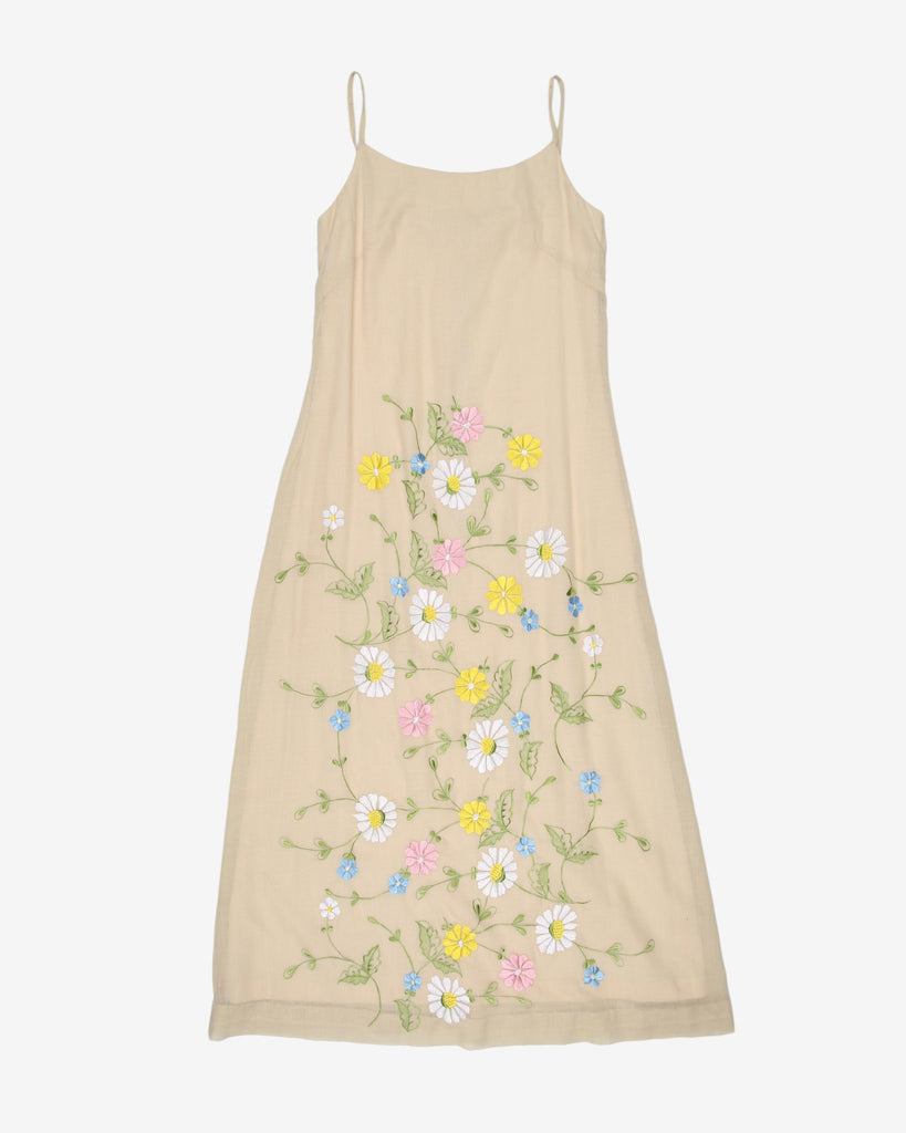1970s s Philippines embroidered dress S M
