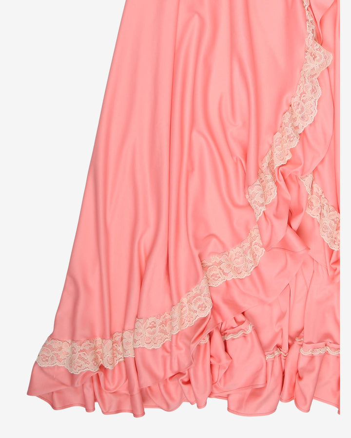 1970's halter neck maxi dress - XS