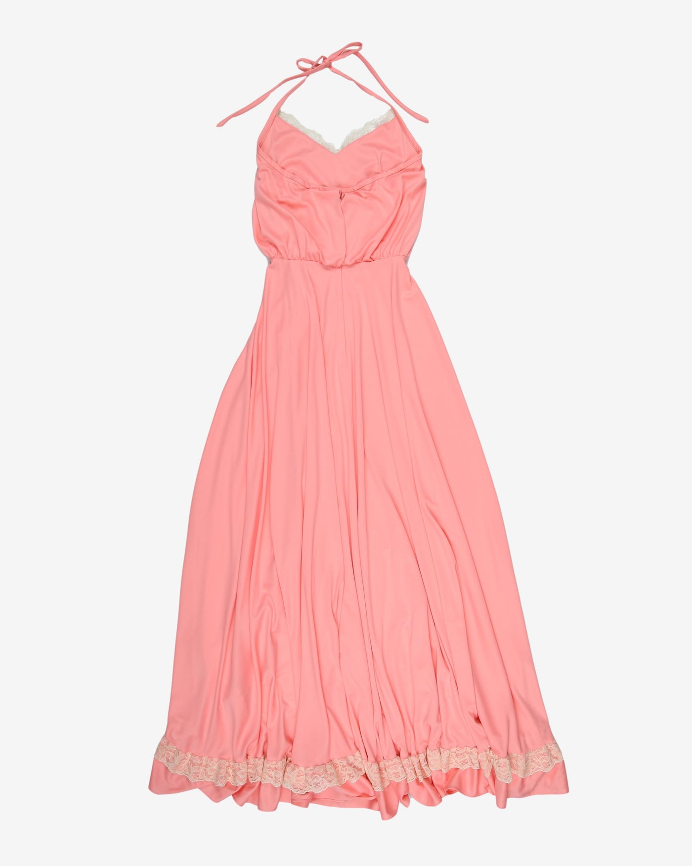 1970's halter neck maxi dress - XS