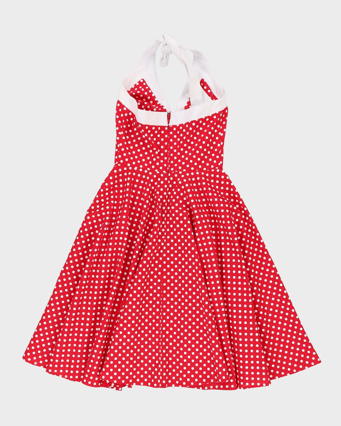 1950s style polka dot halter dress - XS