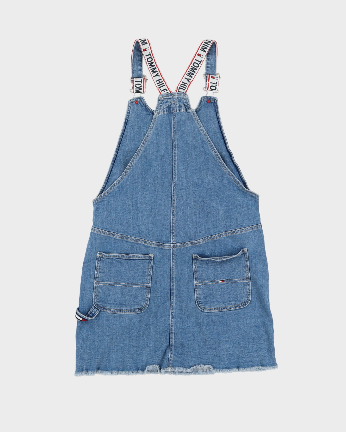tommy hilfiger denim dungaree dress Back Star Flag Denim Dungaree Dress | Blue