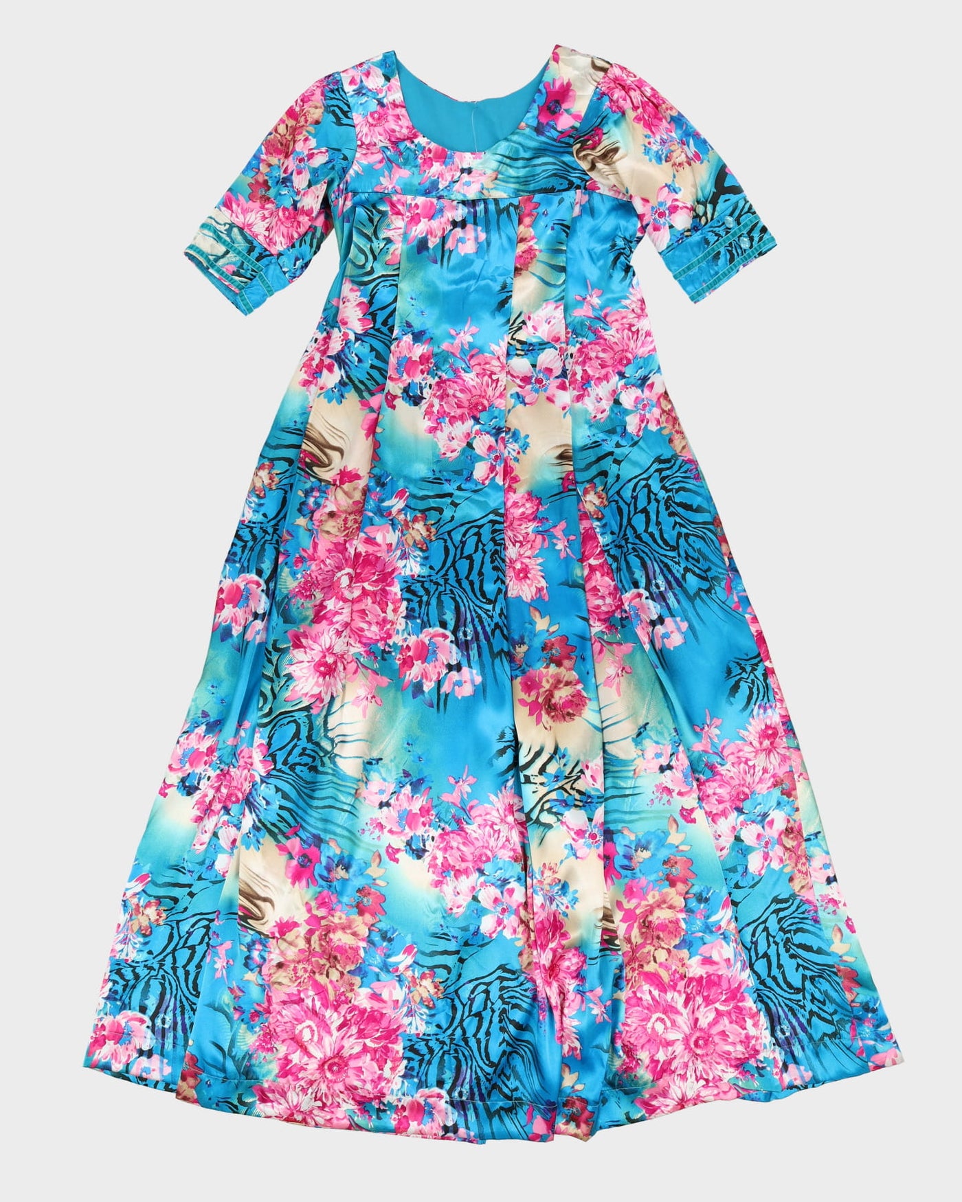 Floral kaftan style maxi dress - S / M