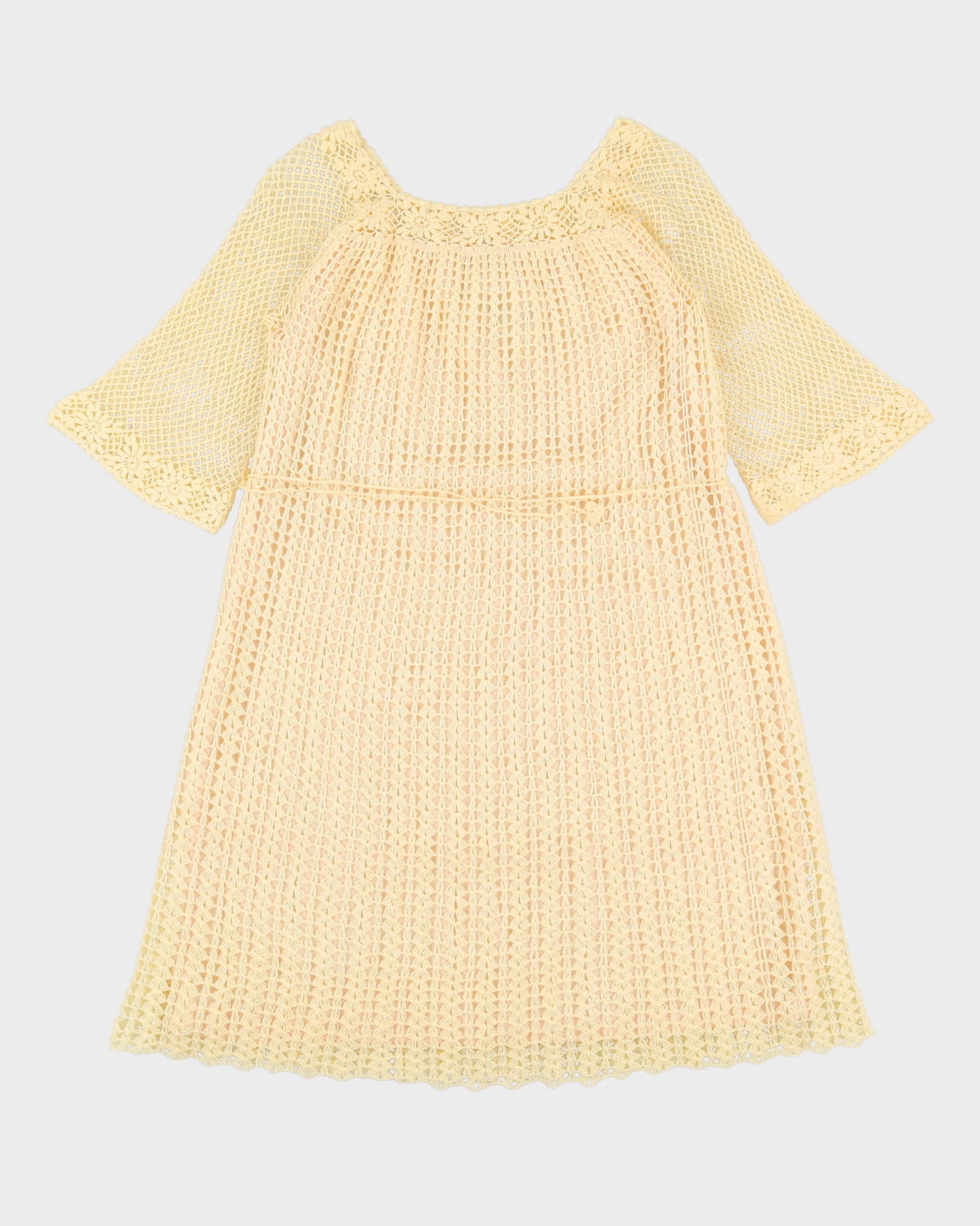 1970s style crocheted dress - S