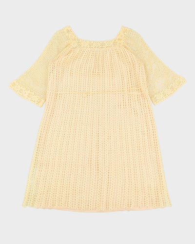 1970s style crocheted dress - S