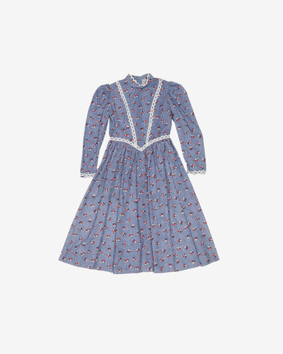 1980s floral prairie style dress - XS