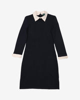 Lauren Ralph Lauren Navy With White Collar And Cuffs Dress- S