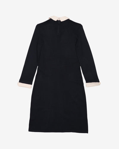 Lauren Ralph Lauren Navy With White Collar And Cuffs Dress- S
