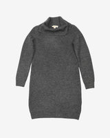 Michael Kors Grey Knitted Roll Neck Dress - XS / S