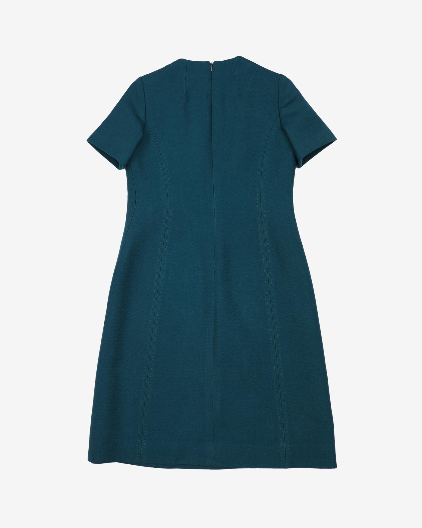 1960s Teal Shift Dress - S