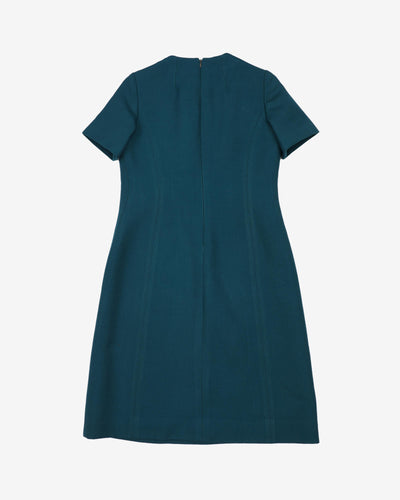 1960s Teal Shift Dress - S