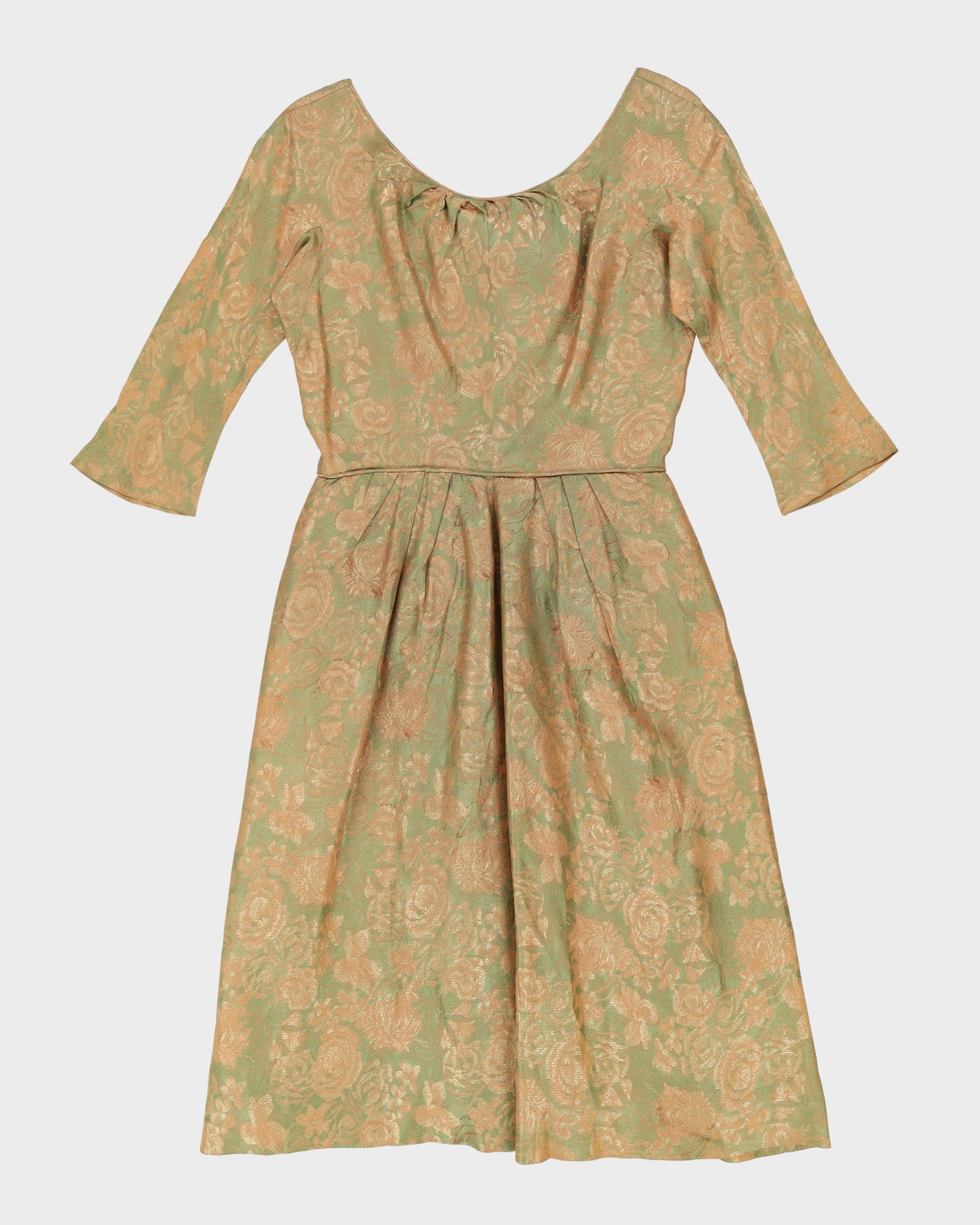 1950s Floral Sparkly Party Dress - XS / S