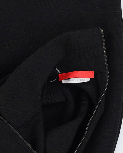 Prada Black Knitted Pencil Midi Dress - XS / S
