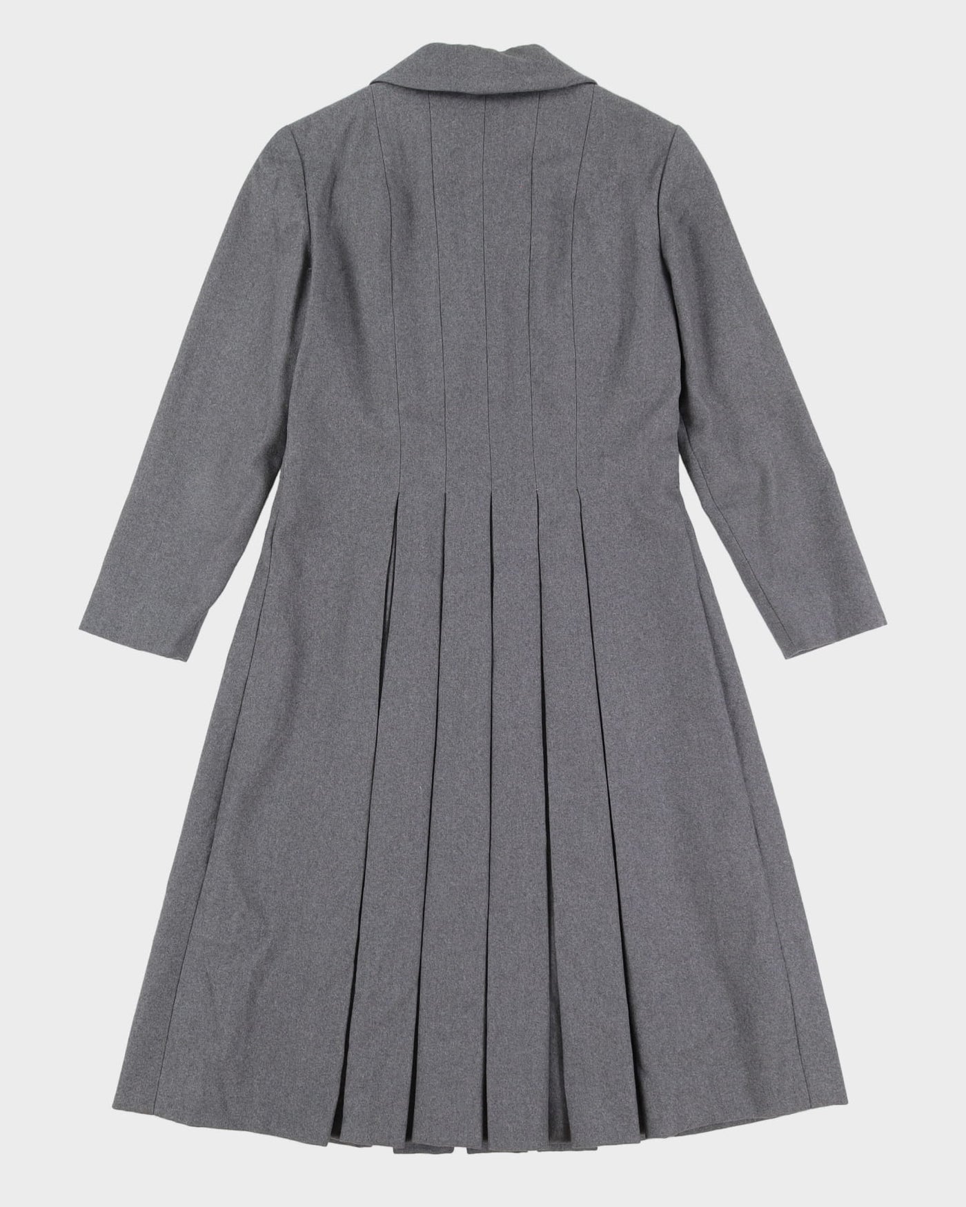 Donald Brooks 5th Avenue Grey Princess Cut Coat-Dress - S