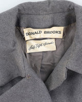 Donald Brooks 5th Avenue Grey Princess Cut Coat-Dress - S