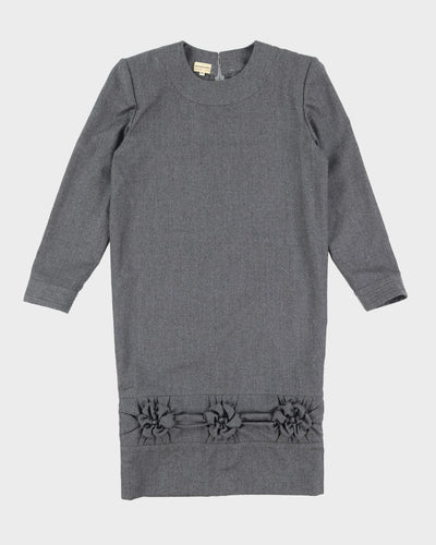 Riccardo Prisco 1960s Grey Wool Midi Dress - S