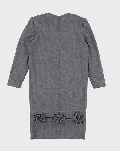 Riccardo Prisco 1960s Grey Wool Midi Dress - S