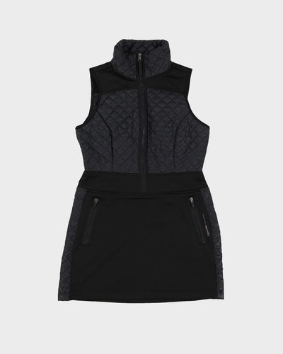 Calvin Klein Black Quilted Sleeveless Sports Dress - S