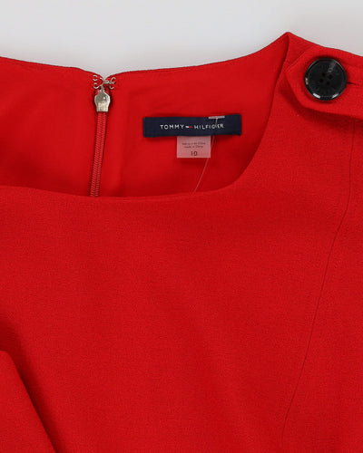 Tommy Hilfiger red Logo Stripe Shift Dress - S