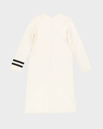 Y2K Printed Cream Sweater Dress - S