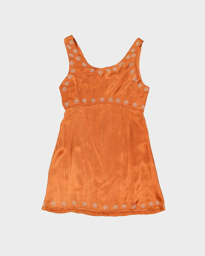 1990s Copper Mini Dress - S