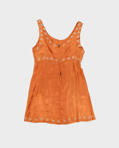 1990s Copper Mini Dress - S