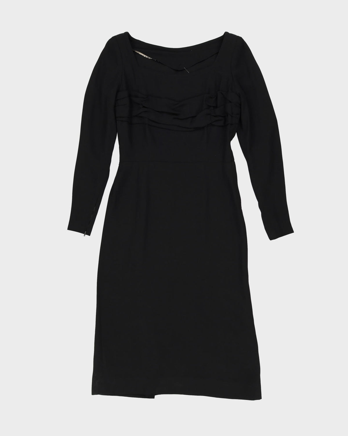 1950s Black Evening Dress - S