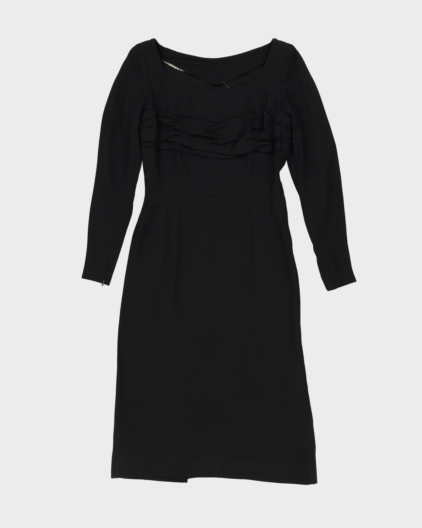 1950s Black Evening Dress - S