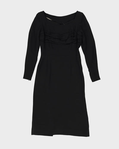 1950s Black Evening Dress - S