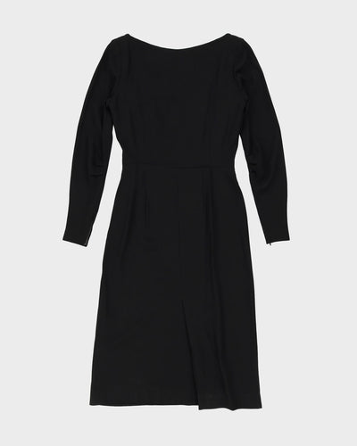 1950s Black Evening Dress - S