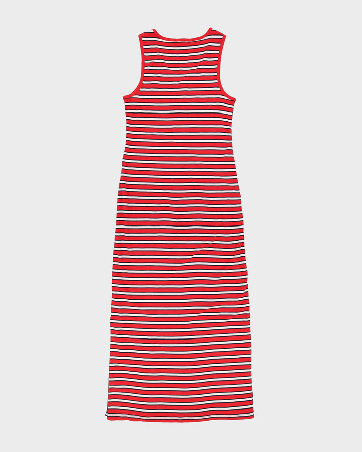 Tommy Hilfiger Red And Blue Striped Jersey Dress - M