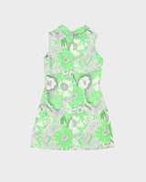 Vintage 1960s Green Floral Patterned Mini dress - XS