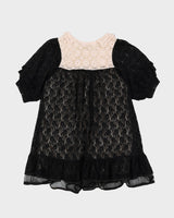 Black Lace Baby Doll Dress - M
