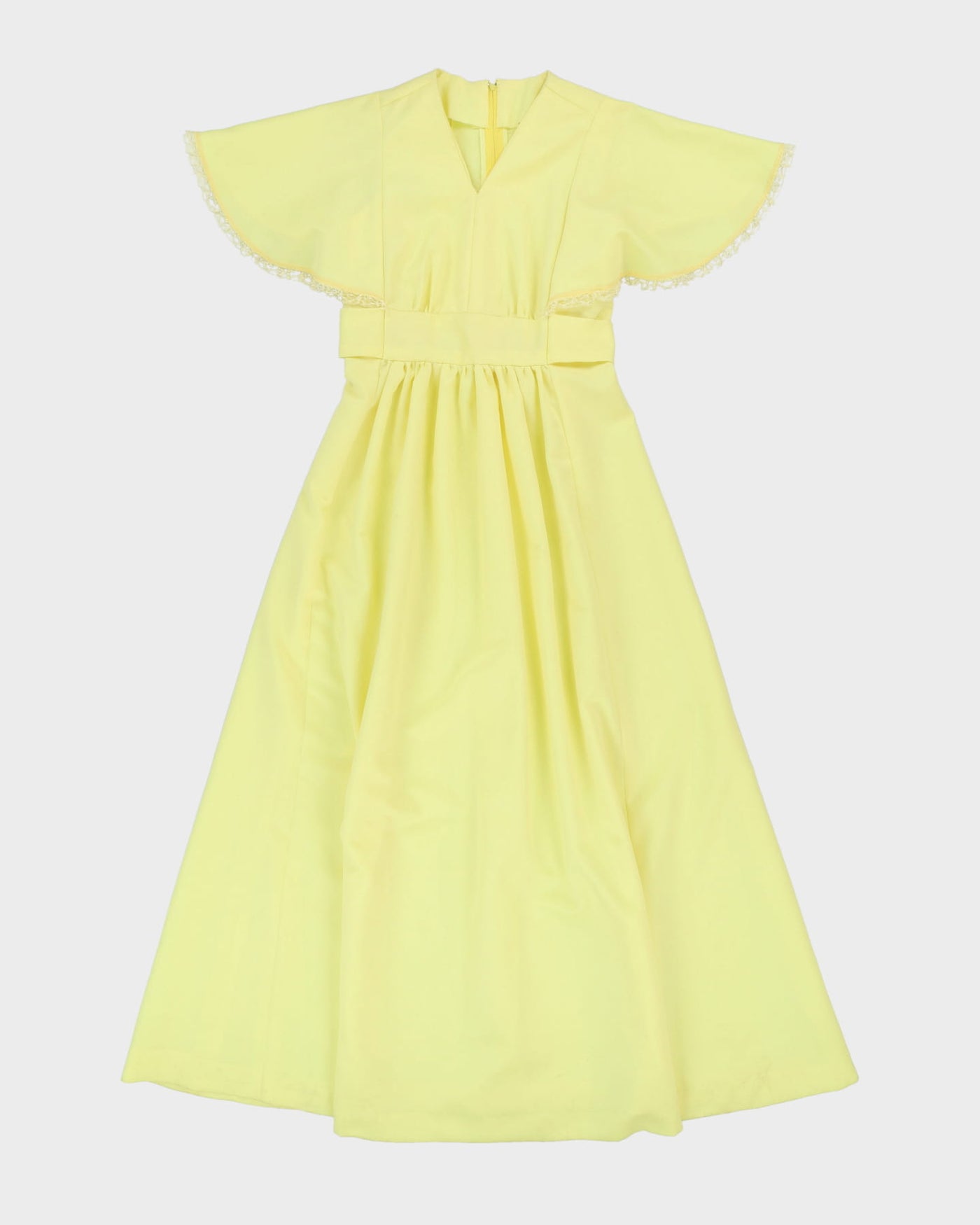 Vintage 1970s Yellow Maxi Prairie Dress - XXS